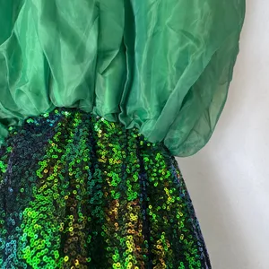 FUNNA Green Sequin Mermaid Tail Costume Maxi Skirt NWT XL thumbnail 6