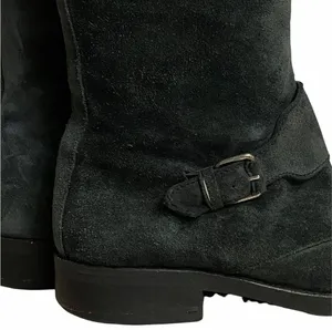 J. CREW Moto Biker Women’s Sz 8 Buckle Motorcycle Black Suede Leather Boots thumbnail 9