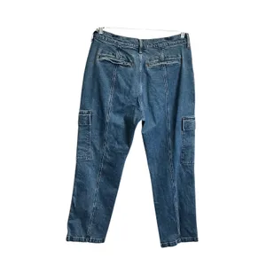 Madewell 90s Straight Cargo Jeans Womens 31 Blue Medium Wash Utility Denim Pants thumbnail 13