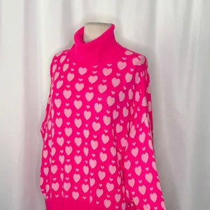 LILLY PULITZER Liggy Sweater Passion Fruit Pink Valentine‎ Heart Jacquard Small thumbnail 7