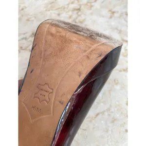 Joan & David BURGUNDY PATENT Platform Heel size 6 thumbnail 10
