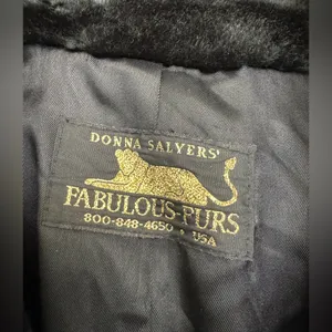 Donna Salyers Fabulous Furs Hooded Jacket Faux Fur Brown Size Large thumbnail 3