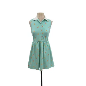 Unique Vintage Josie Ice Cream Print Sleeveless Fit Flare Dress‎ Blue Size Small thumbnail 3
