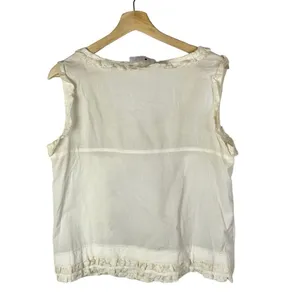 Boutique Cory White Lace‎ Embroidered Scoop Neck Tank Top M thumbnail 2