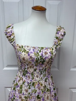 Sky to Moon Purple Floral Mini Dress - Size‎ S. thumbnail 2