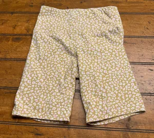 Billabong Leopard Print Bike Shorts Women's S P‎ Gold White Pink Athletic thumbnail 1