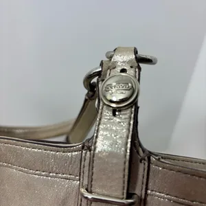 Coach Y2k Madison Gold Leather Tote Bag Purse Top Handle Satchel‎ thumbnail 6