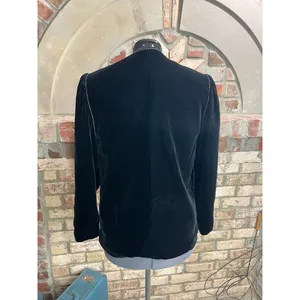 cardigan velour velvet black vintage thumbnail 6