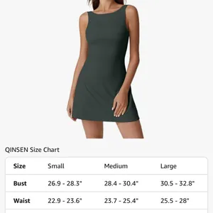 NWT‎ QINSEN Women’s Dark Green Open Back Tennis Dress - Size Large thumbnail 10