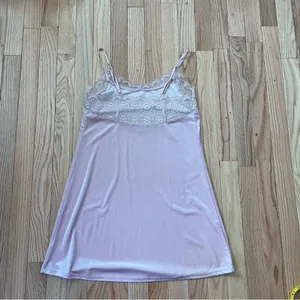 INC International Concepts Slip Dress Women XS Pink Lace Eyelet Velour Coquette thumbnail 6