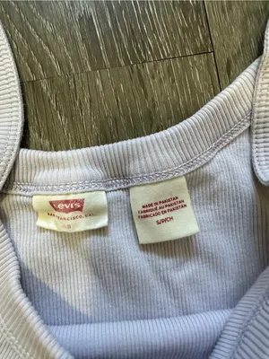 Levi's Ribbed Tank Top - Light Cream thumbnail 4
