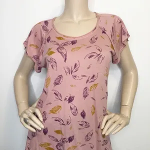 T La Anthropologie Sylvan Flutter Sleeve Tee Shirt Top Pink Floral Size Small thumbnail 3