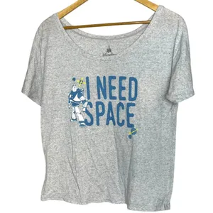 Disney Parks Women's S Buzz Lightyear‎ T-shirt I Need Space Casual Graphic thumbnail 1