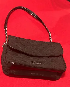 Vera Bradley Quilted Black Shoulder Bag with Patent Trim NEW thumbnail 1