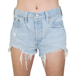 Levi’s High Waisted Light Wash 501 Denim Shorts thumbnail 1