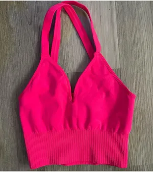 Free People NWOT Good Karma Crop Tank Hot Pink XS/S thumbnail 1