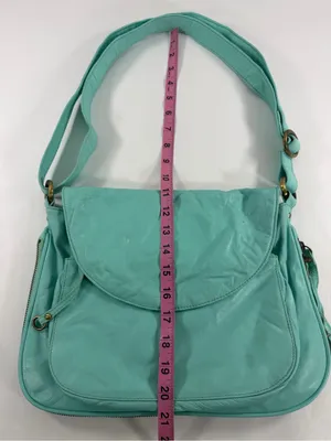 Latigo Turquoise Teal Leather Messenger Bag Y2K Boho Shoulder Crossbody Purse‎ thumbnail 10