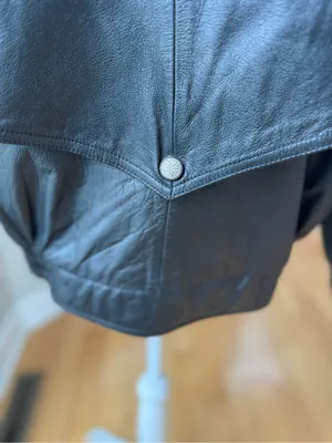 Vintage 80s 90s Wilson’s Leather Black Genuine Leather Bomber Jacket Sz Medium thumbnail 13