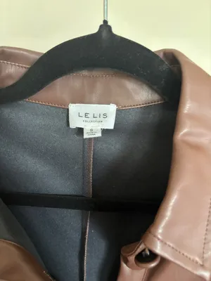 Le Lis Chestnut Brown Leather dress thumbnail 2