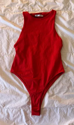 ZARA Bodysuit red thumbnail 1