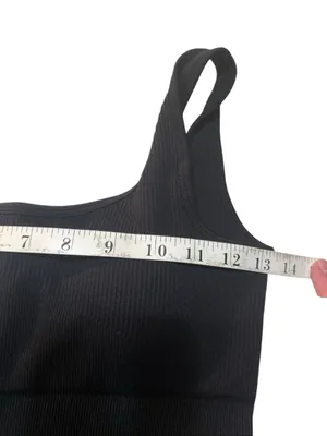 Katch Me black ribbed scoop-neck activewear jumpsuit Sz M (6) NWT thumbnail 4