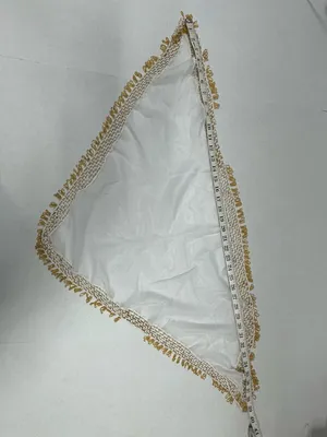 Egyptian Belly Dance Hip Scarf With Gold‎ Bead Trimming - 39" x 25" x 25". thumbnail 9