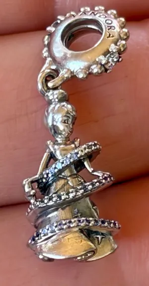 New in box Pandora x Disney CINDERELLA blue cz ribbon thumbnail 1
