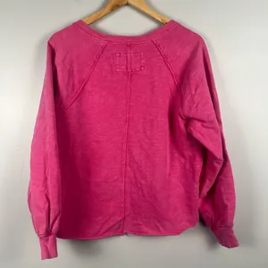 Pilcro reworked popover sweatshirt size medium 100% cotton thumbnail 6