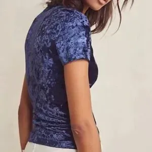 NWT Free People Tops Intimately Free People Velvet Baby Tee In Midnight thumbnail 2