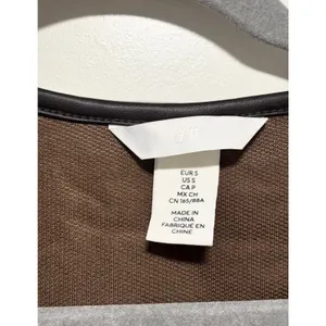 H&M Brown Faux Sherpa Snap Button Jacket S thumbnail 12