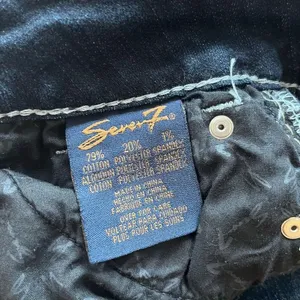 7 For All Mankind Seven 7 Boot Low rise Jeans‎ Women's 28 Y2K Dark Wash Western Embellished Bling thumbnail 5