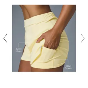 Alo yoga Tiebreaker Short Nwot lemon yellow rare active casual classic fall thumbnail 3