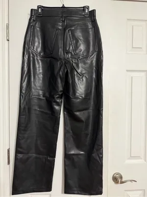 Abercrombie & fitch the 90’s relaxed high rise faux leather pants size 30 10 thumbnail 5