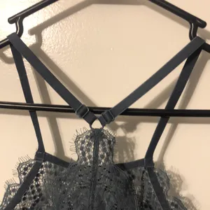 PINK Victoria's Secret Push-Up Pigeonnant Bra Gray Large thumbnail 9