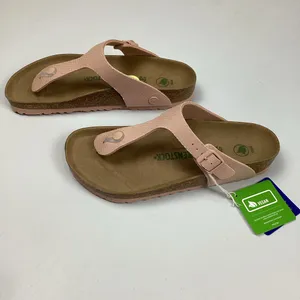 Birkenstock Gizeh Rivet logo Soft Pink Textile Vegan Thong Sandals Size 9 NEW! thumbnail 5