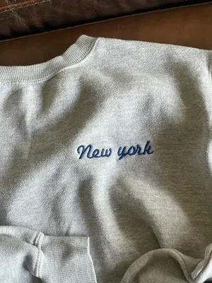 Brandy Melville Cropped New York Long Sleeve Sweater thumbnail 2