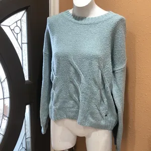 Hollister light blue pullover knit sweater thumbnail 2
