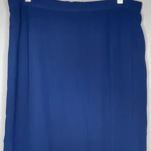 Vintage Blue Polyester Skirt‎ Size 12 thumbnail 4