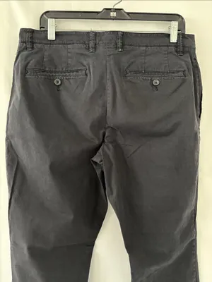 Merona Men's Black Chino Pants 33x32 Slim Straight Stretch Cotton Casual Work thumbnail 8