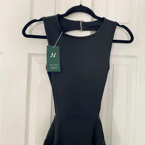 NWT Halara Black Work Out Athleisure Dress Skorts Open Back XS thumbnail 2