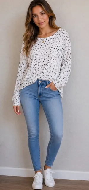 Rails 100% Cotton Long Sleeve with Floral PatternSize XXL thumbnail 1