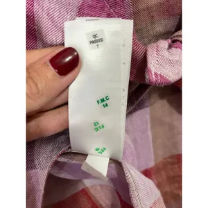 Madewell Plaid Tie-Back Tank in 100% Linen Natural Fiber Tank Top Blouse Size 12 thumbnail 7