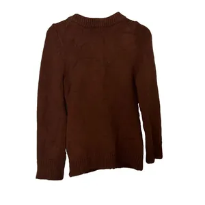 Loft Waisted Patch Pocket Cardigan XS Rust Brown thumbnail 6