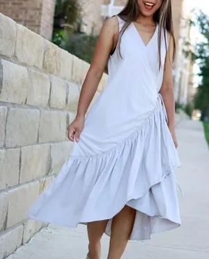 Zara NWT 100% cotton wrap dress with ruffles Sz S thumbnail 1
