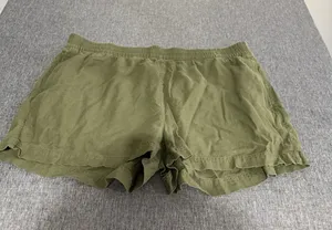 Old Navy Women's Olive Green Linen Blend Comfort Waistband Shorts Sz XL thumbnail 1