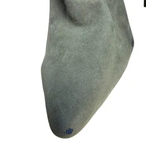 Raye Draper Olive Green Faux Suede Chunky Heel Booties Size 6.5 - READ thumbnail 5