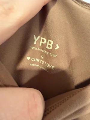 Colorblock YPB Abercrombie and Fitch Active Leggings‎ in Brown and Tan thumbnail 2