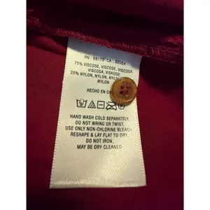 Maeve Anthropologie Red pink Crushed Velvet Button Shirt Long‎ 6 boho whimsi y2k thumbnail 6