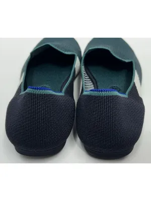 Rothy’s the loafer Spruce Prep shoes Women’s Size 11.5 Navy Teal Color block thumbnail 8