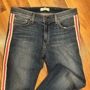 Women’s Principle denim jeans size 30 preppy pink stripe dark wash‎ straight thumbnail 2
